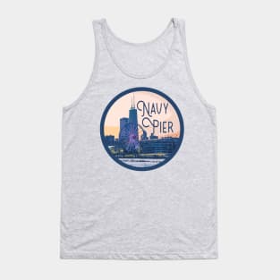 Navy Pier Decal Tank Top